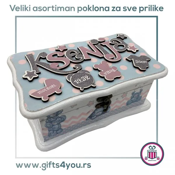 Proizvod Dečija drvena kutija - Teddy bear Slika