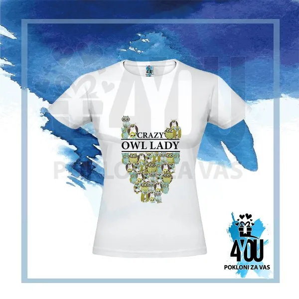 Proizvod Crazy owl lady majica Slika