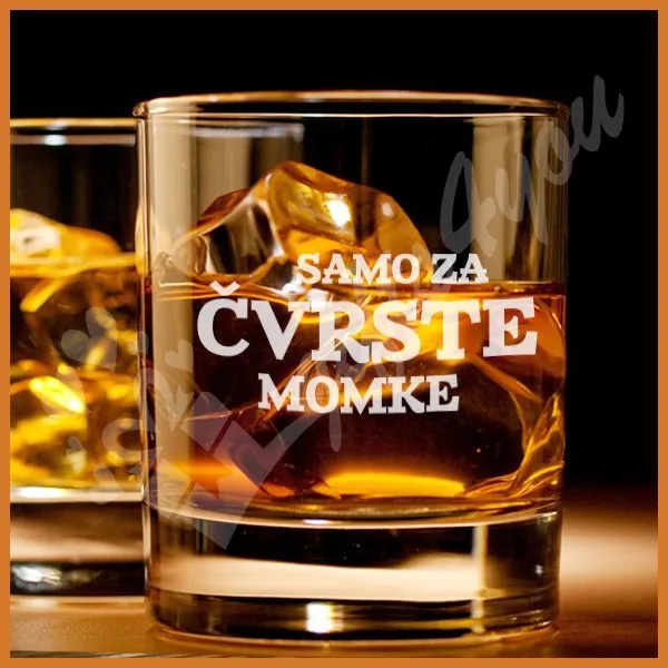 Proizvod Samo za čvrste momke čaše za viski Slika