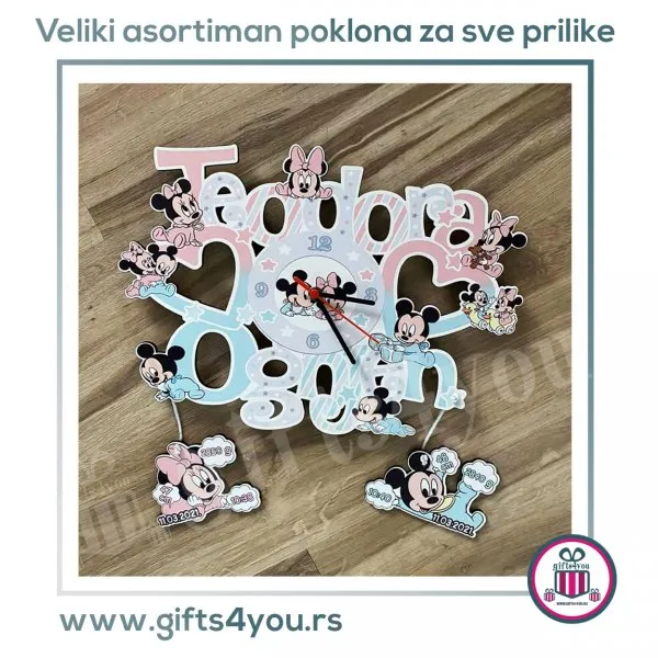 Proizvod Dečiji sat - Mickey i Minnie mouse Slika
