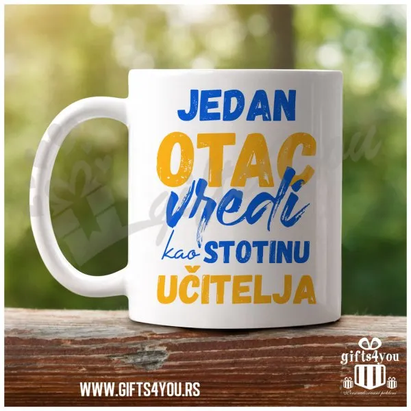 Proizvod Jedan otac vredi kao stotinu učitelja poklon šolja Slika