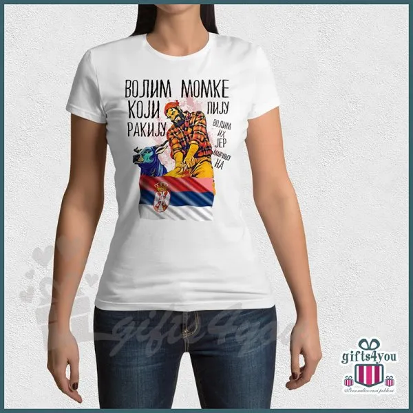 Proizvod Volim momke koji piju rakiju majica Slika